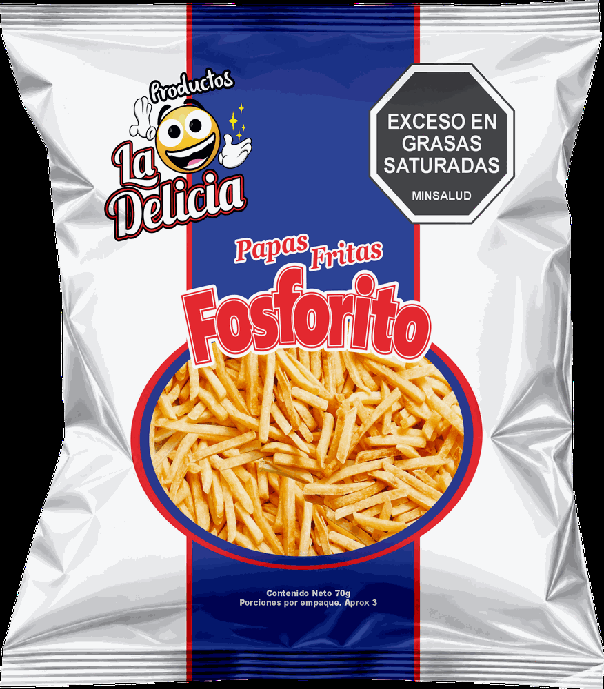 La Delicia Fosforito de 70 g, paquete de 10 bolsas