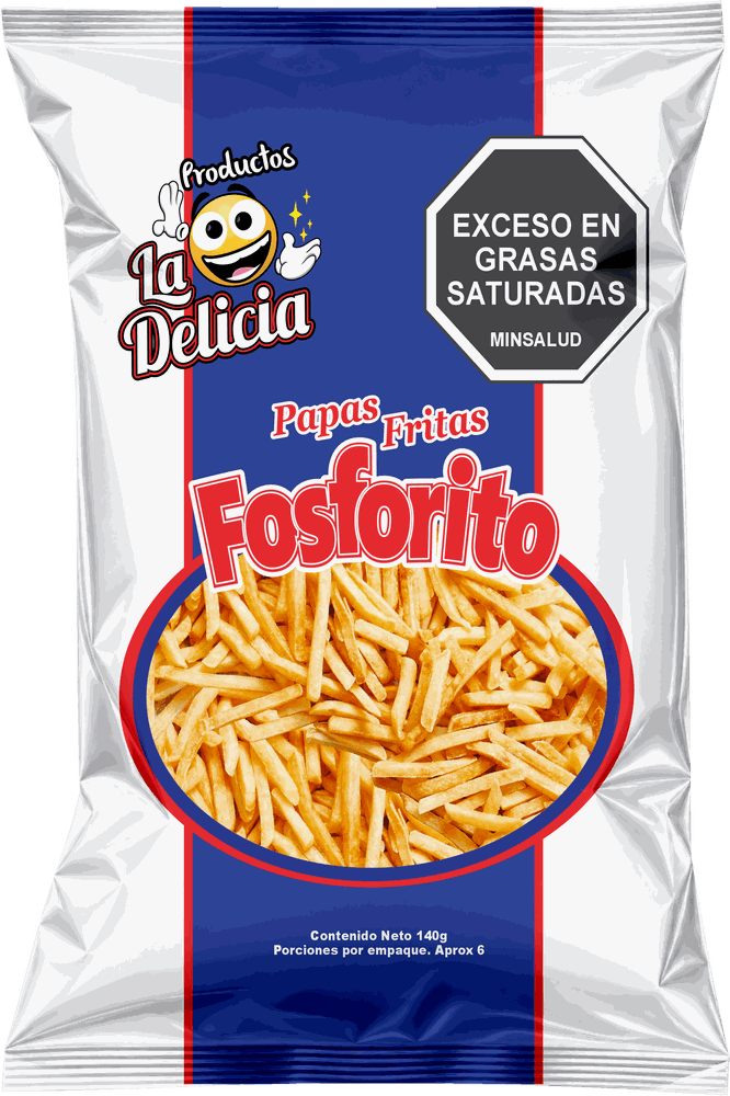 La Delicia Fosforito, papas fritas en bastón